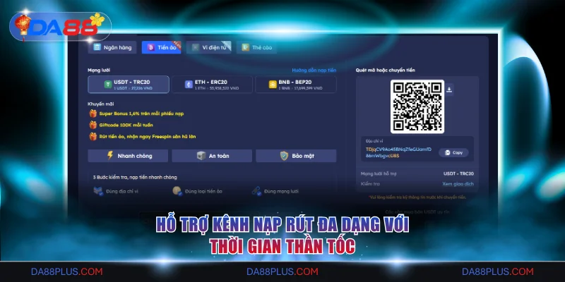 DA88 - Nhà Cái Số 1 Châu Á | Link Đăng Ký An Toàn Năm 2026 14 Nạp rút Da88 đa dạng và nhanh chóng